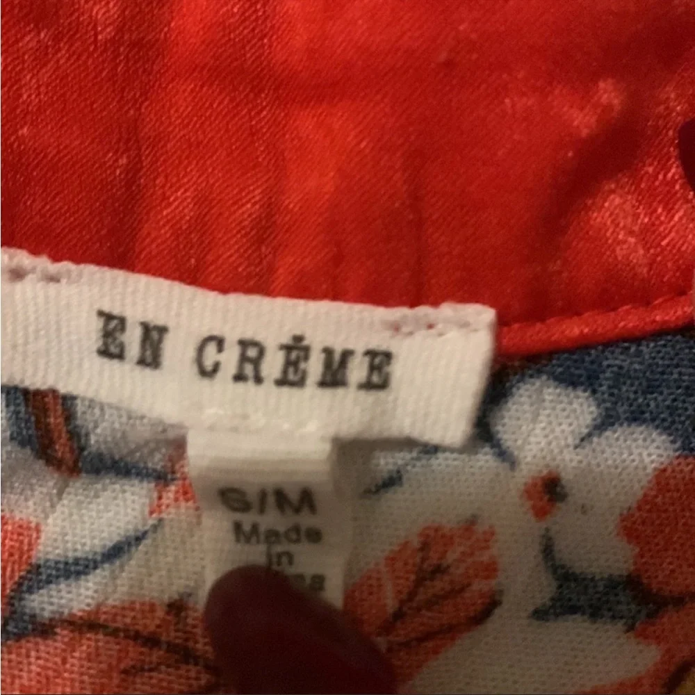 EN CRÈME Red Floral Kimono Robe